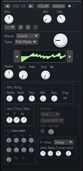 Mesh 2D FDTD plate oscillator